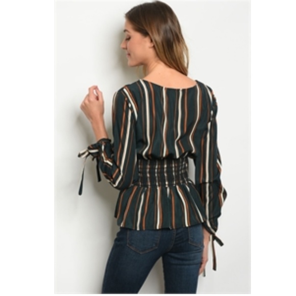 Green Striped Top - Picture 4 of 7